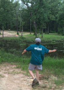 Dave Hadder threads the gap.